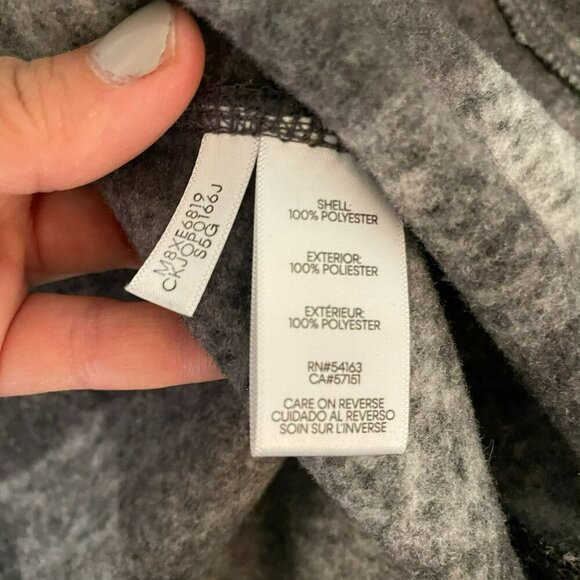 Calvin Klein Women's XS Gingham Black Gray Checker Fleece Zip Up LS Jacket - Picture 15 of 16